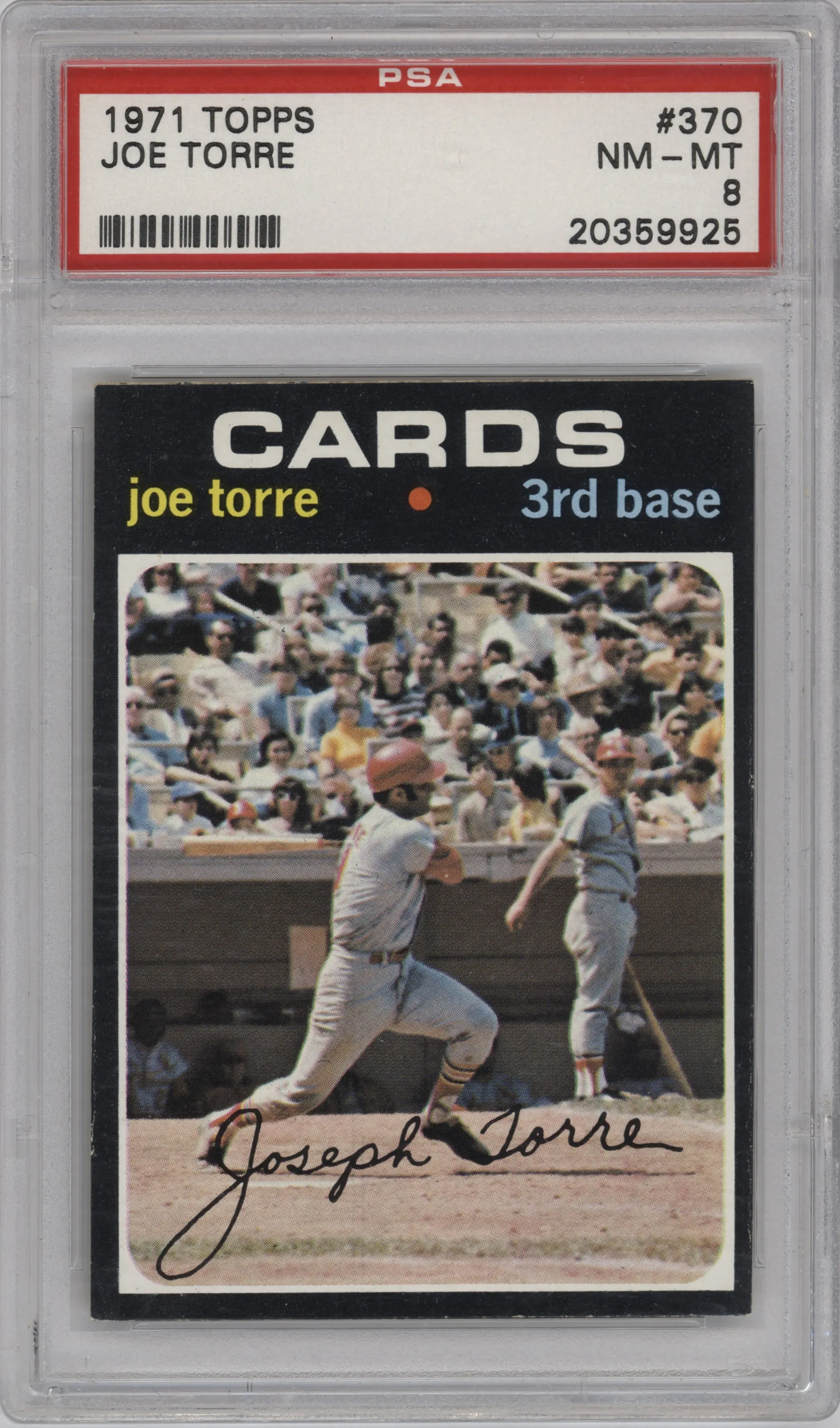 1971 Topps Joe Torre #370 PSA 8