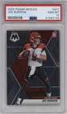 Joe Burrow from the 2020 Panini Mosaic set graded by PSA and given an overall grade of 10.