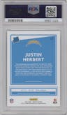 Justin Herbert from the 2020 Panini Donruss set graded by PSA and given an overall grade of 10.