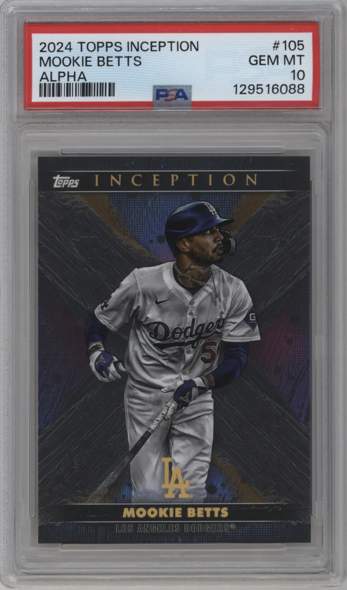 2024 Topps Inception Mookie Betts Alpha #105 PSA 10