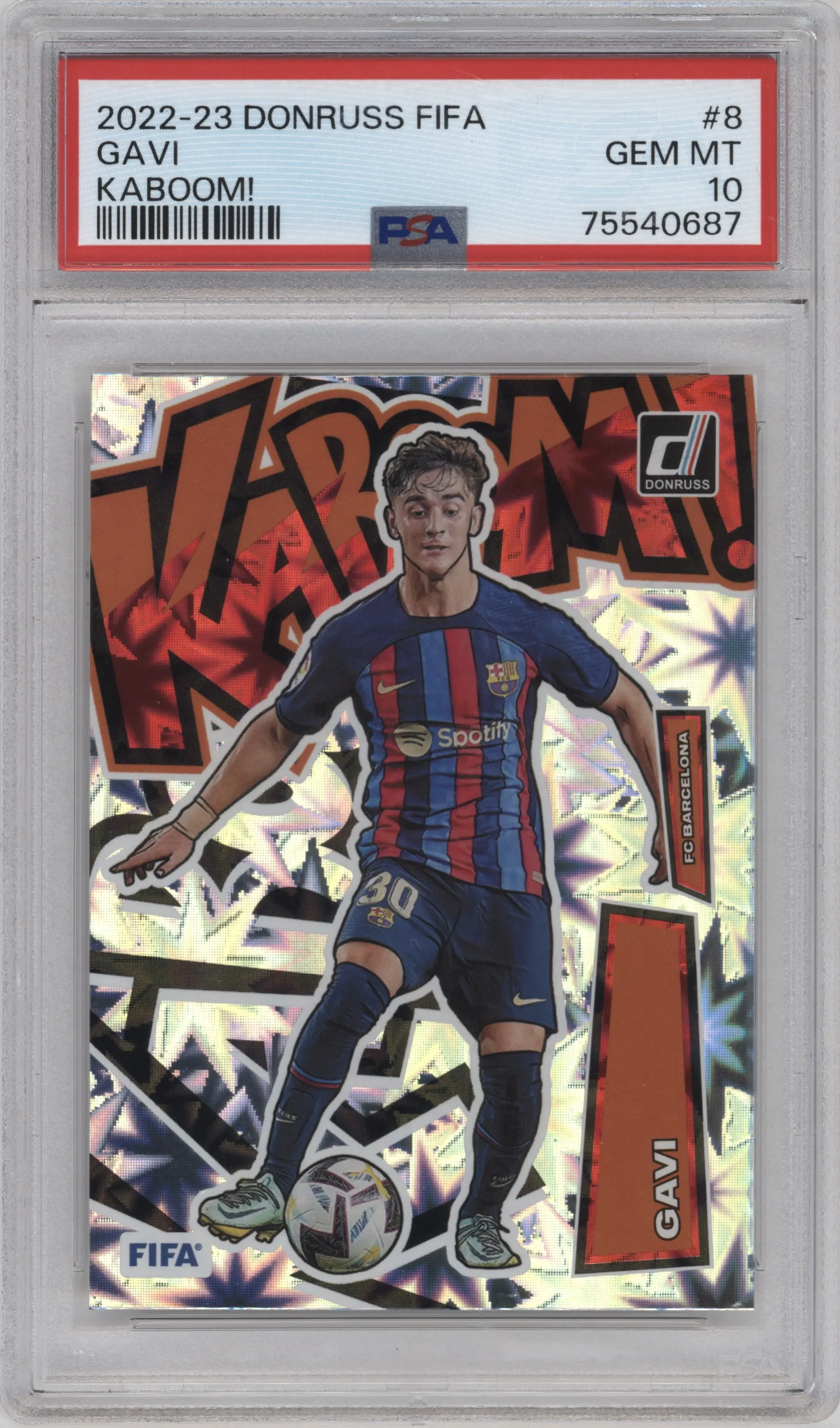 2022 Panini Donruss Kaboom Gavi PSA 10