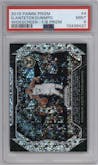 Giannis Antetokounmpo from the 2019-20 Panini Prizm set featuring a Fast Break parallel graded by PSA and given an overall grade of 9.