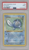 Poliwag from the 1999 Pokemon set graded by PSA and given an overall grade of 9.