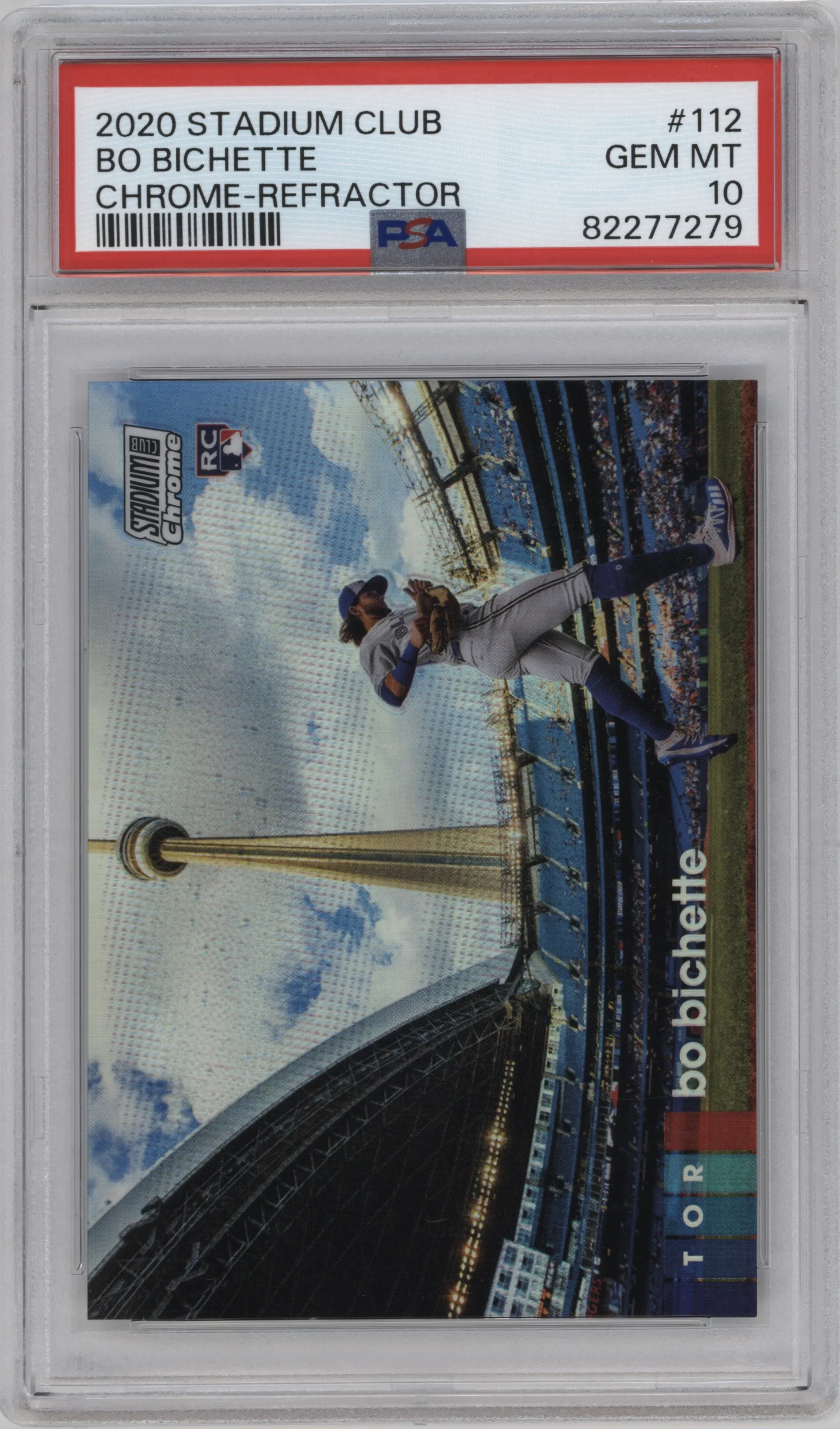 2020 Topps Stadium Club Chrome Bo Bichette Refractor PSA 10