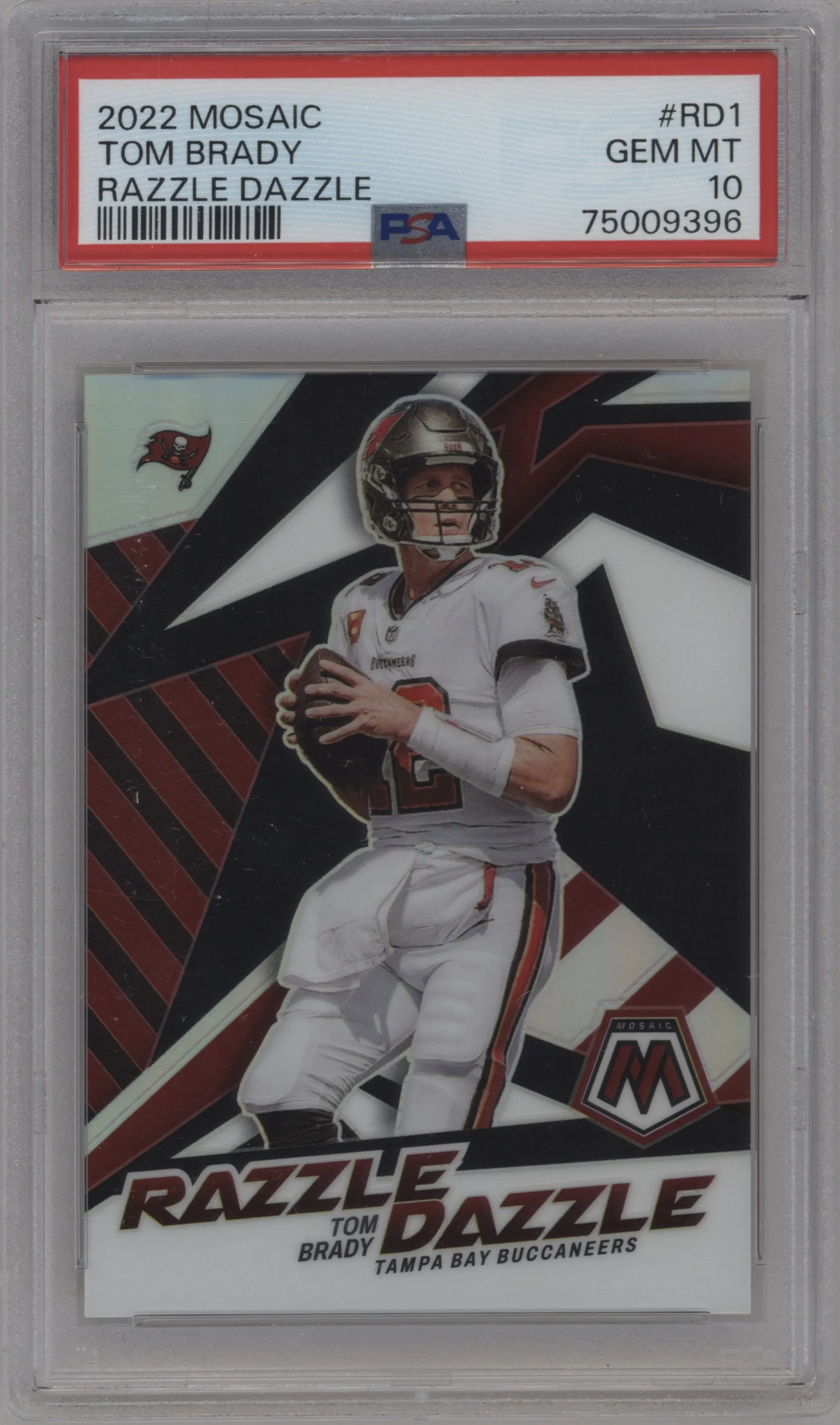 2022 Panini Mosaic Razzle Dazzle Tom Brady PSA 10