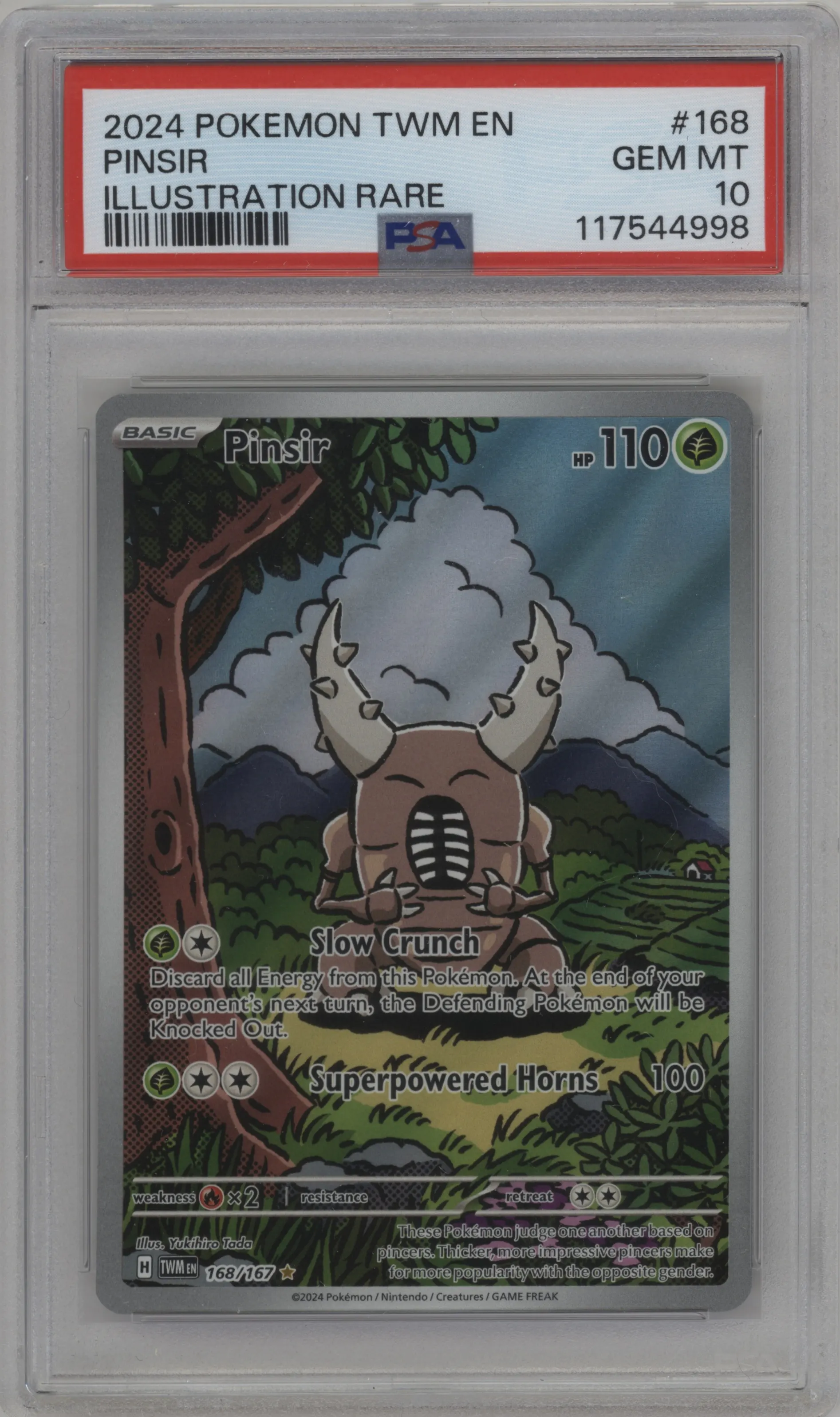 2024 Pokemon SV Twilight Masquerade Pinsir PSA 10