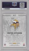 Justin Jefferson from the 2020 Panini Illusions set featuring a Retail parallel graded by PSA and given an overall grade of 10.