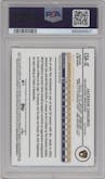 Jackson Chourio from the 2024 Topps Chrome Sapphire set featuring a Gold parallel graded by PSA and given an overall grade of 10.