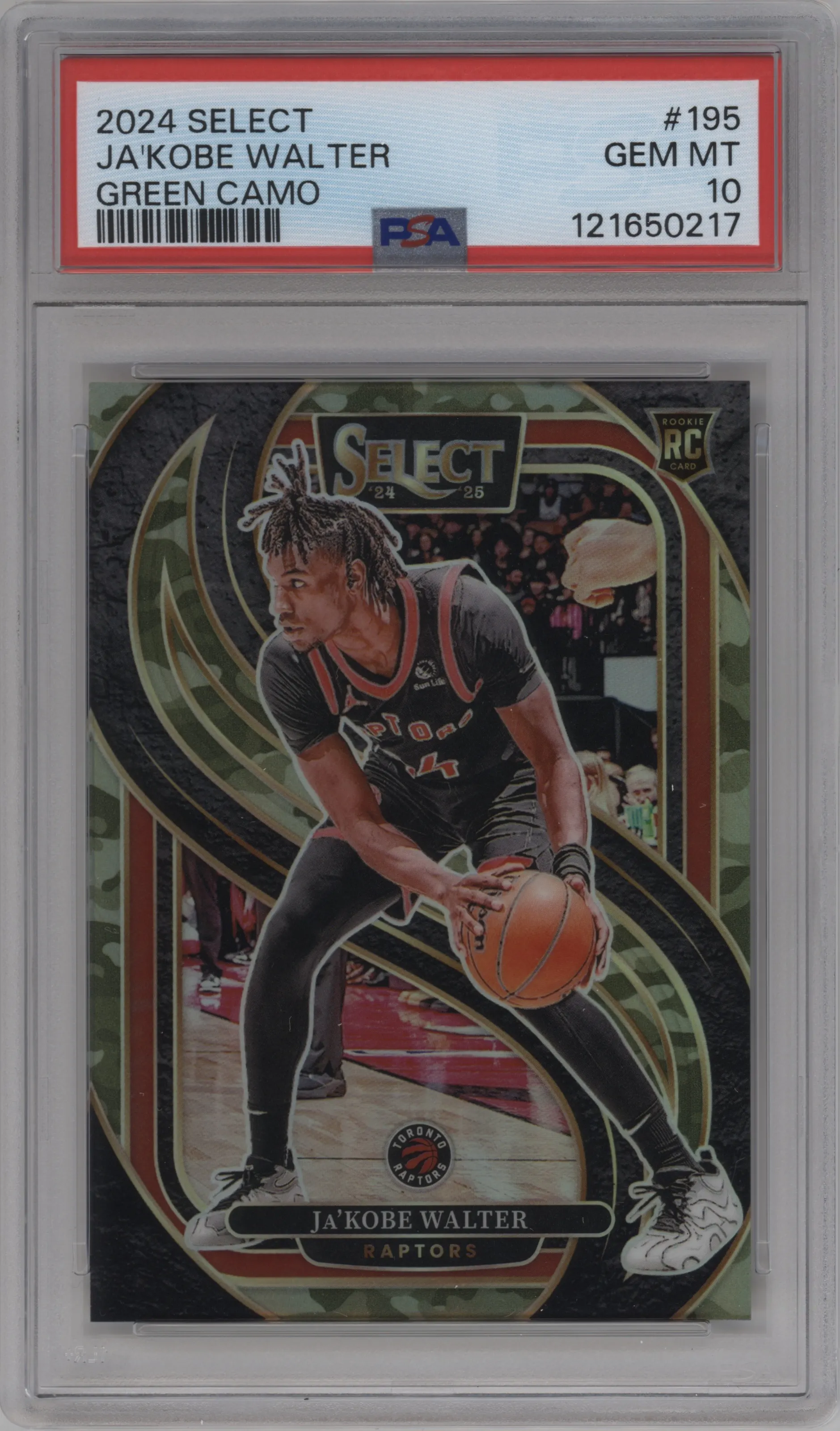 2024 Panini Select Pre.Lvl. Ja'Kobe Walter Green Camo PSA 10