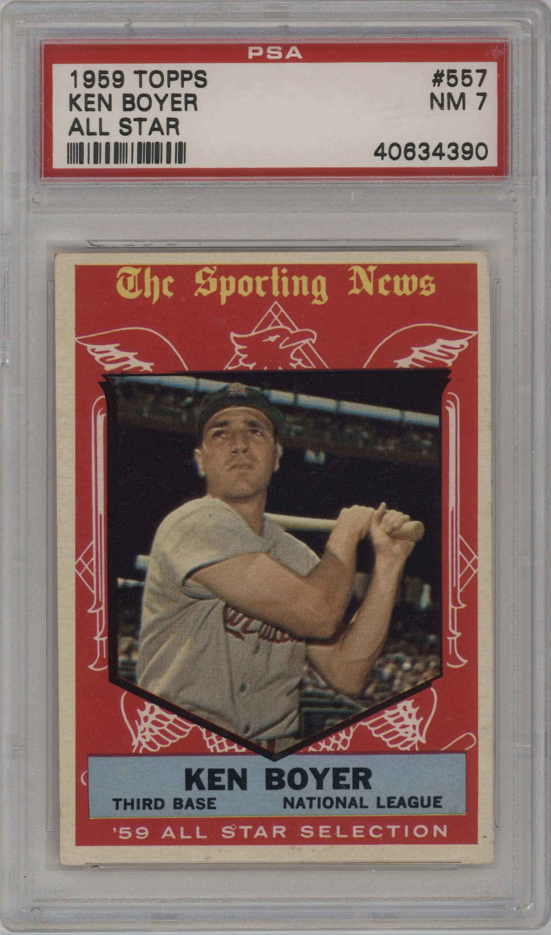 1959 Topps Ken Boyer PSA 7
