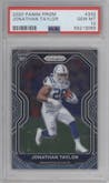 Jonathan Taylor from the 2020 Panini Prizm set graded by PSA and given an overall grade of 10.