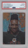 Bijan Robinson from the 2023 Panini Mosaic set graded by PSA and given an overall grade of 10.