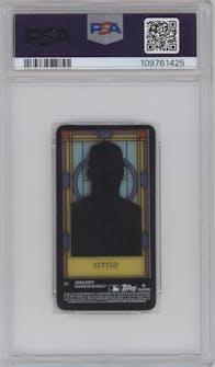Juan Soto from the 2021 Topps Allen & Ginter set graded by PSA and given an overall grade of 10.