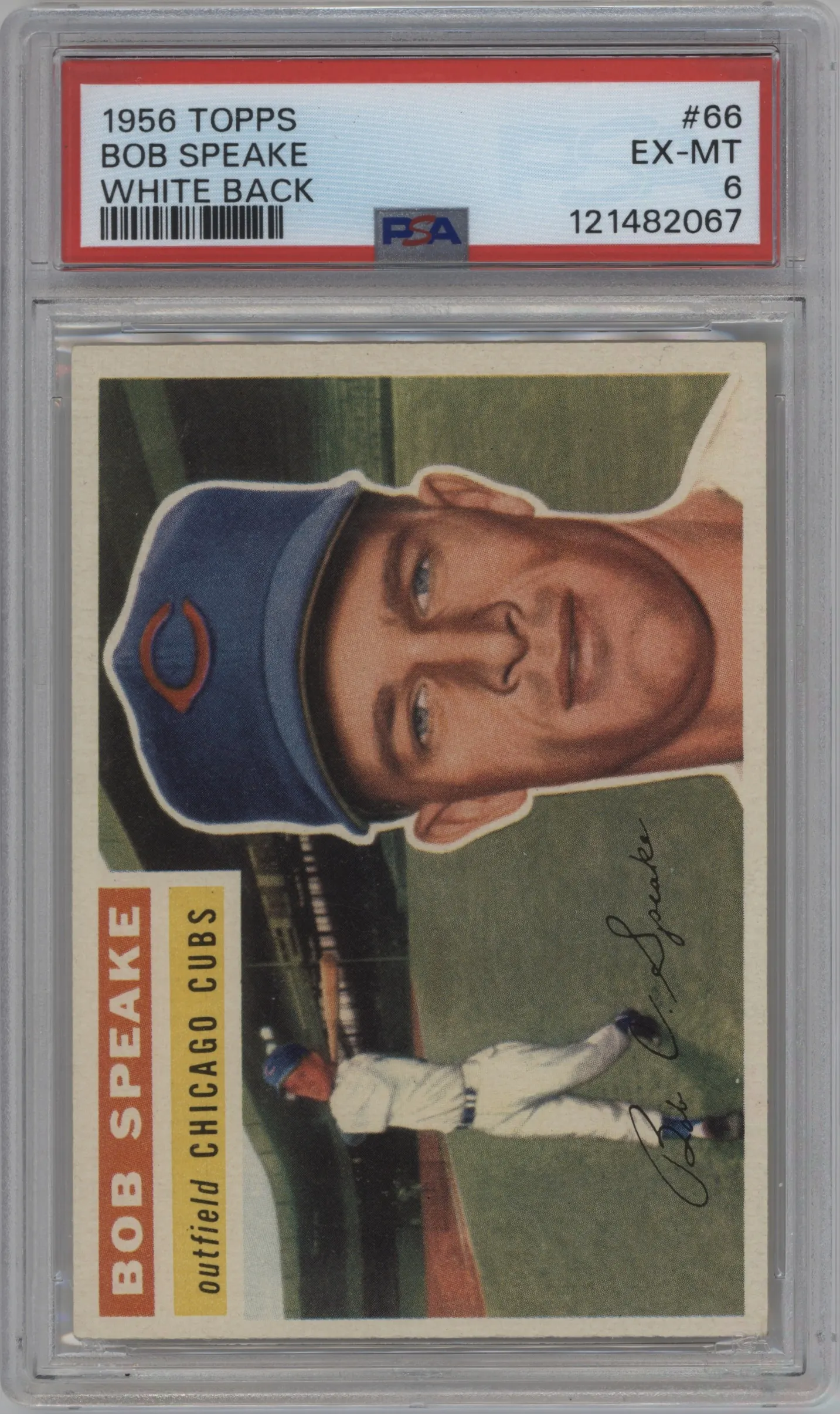 1956 Topps Bob Speake White Back PSA 6