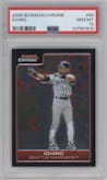 Ichiro from the 2006 Bowman Chrome set graded by PSA and given an overall grade of 10.