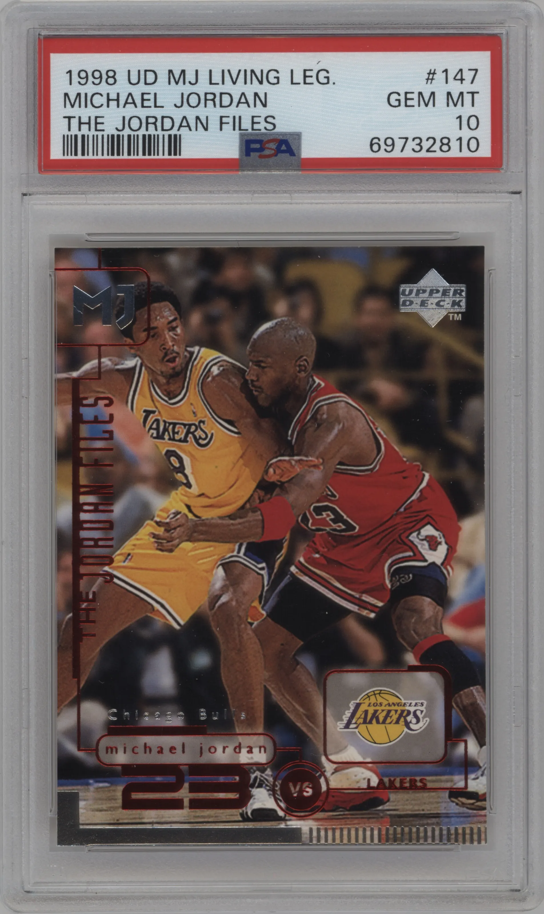 1998 Upper Deck Michael Jordan Living Legend The Jordan Files Michael Jordan #147 PSA 10