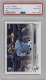 Julio Rodriguez from the 2022 Topps Series 2 set graded by PSA and given an overall grade of 10.
