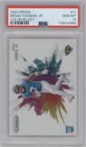 Brian Thomas Jr. from the 2024 Panini Prizm set graded by PSA and given an overall grade of 10.