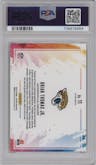 Brian Thomas Jr. from the 2024 Panini Prizm set graded by PSA and given an overall grade of 10.