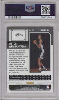 Victor Wembanyama  from the 2023-24 Panini Contenders set graded by PSA and given an overall grade of 10.