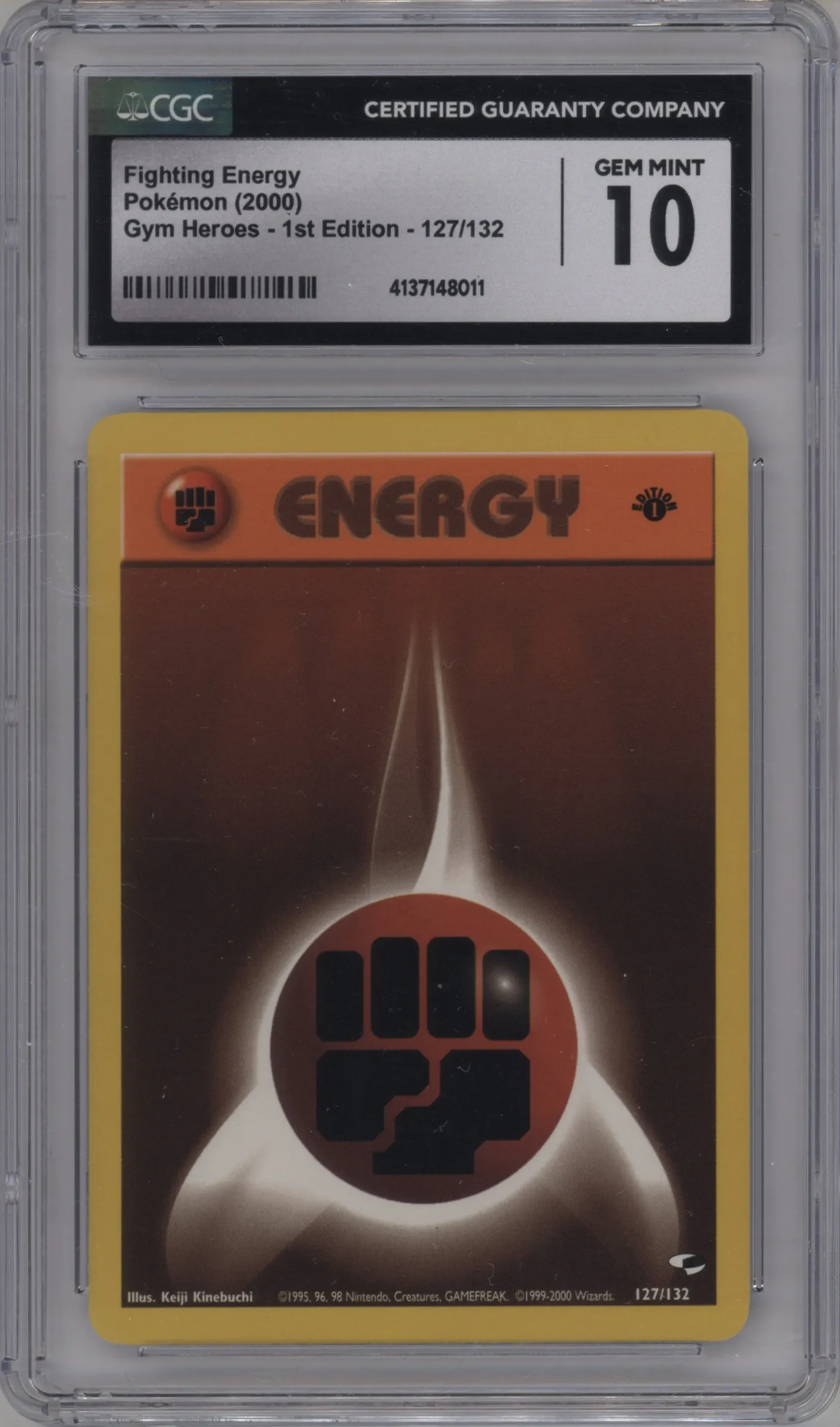 2000 Pokemon GH Gym Heroes Fighting Energy #127 CGC 10