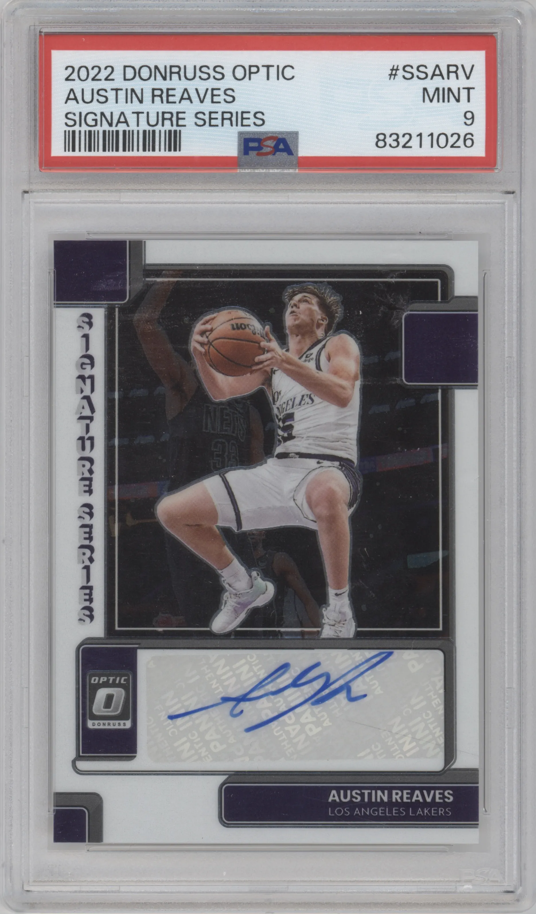 2022 Panini Donruss Optic Sig.Series Austin Reaves #SS-ARV PSA 9