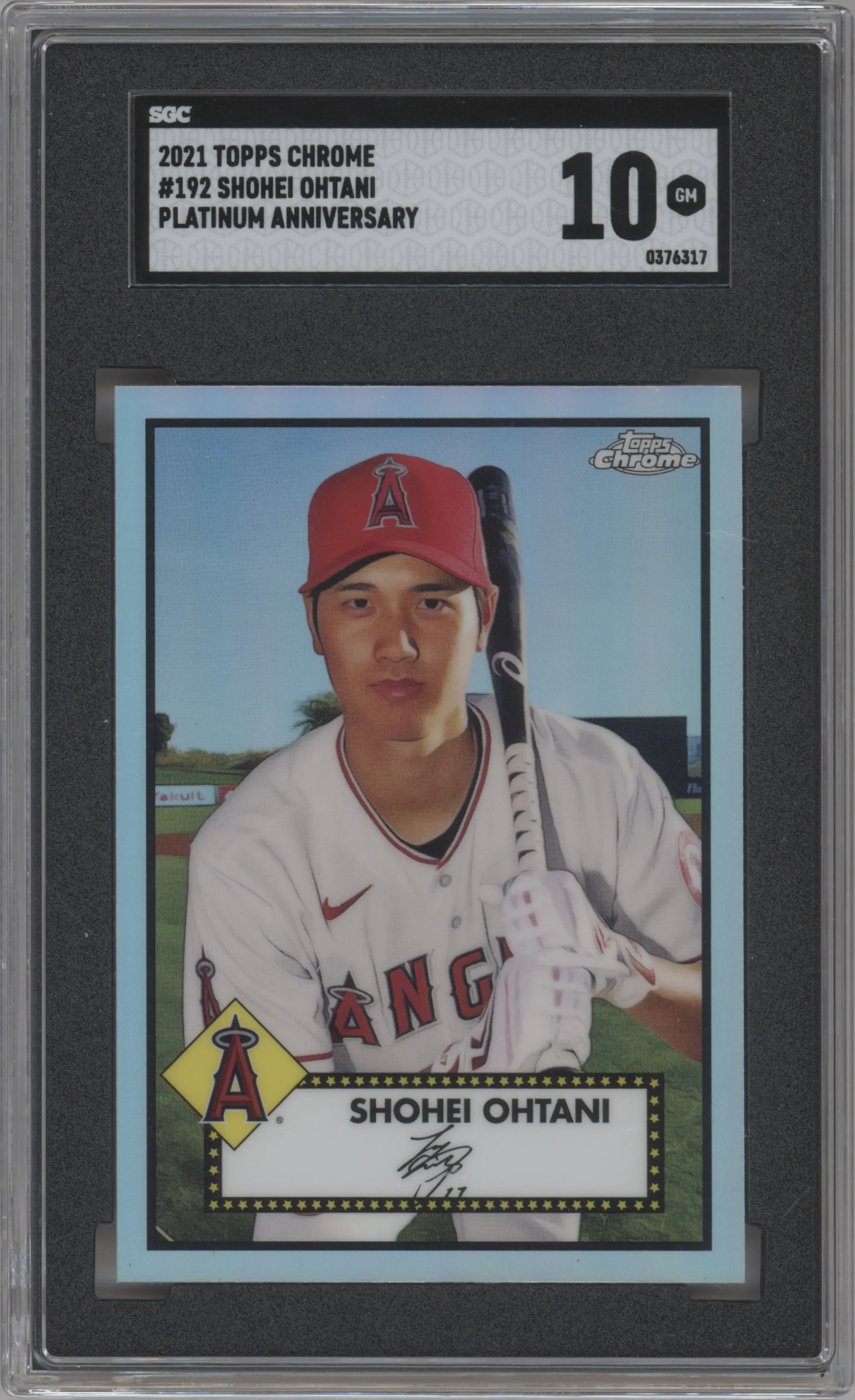 2021 Topps Chrome Platinum Anniversary Shohei Ohtani Refractor SGC 10