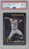 Paul Skenes from the 2024 Topps Chrome Update set graded by PSA and given an overall grade of 10.