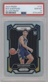 Ben Sheppard from the 2023-24 Panini Prizm set featuring a Silver Prizm  parallel graded by PSA and given an overall grade of 10.