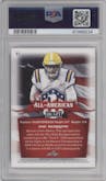 Joe Burrow from the 2020 Leaf Draft set featuring a Gold parallel graded by PSA and given an overall grade of 10.
