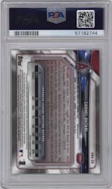 Shohei Ohtani from the 2018 Bowman set graded by PSA and given an overall grade of 9.