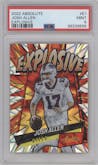 Josh Allen from the 2022 Panini Absolute set graded by PSA and given an overall grade of 9.