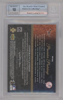 Cal Ripken Jr./Derek Jeter from the 2007 Upper Deck Premier set graded by Beckett and given an overall grade of 9.