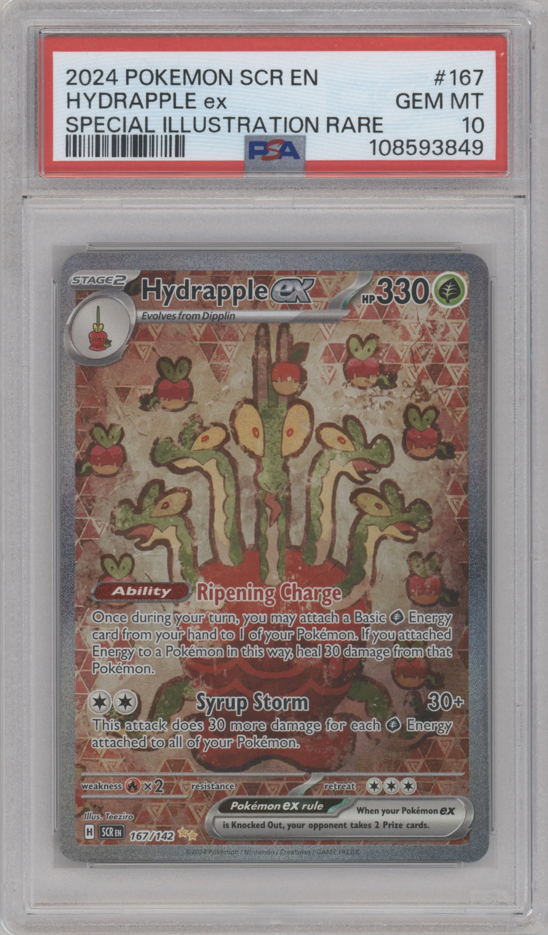 2024 Pokemon SV Stellar Crown Hydrapple ex #167 PSA 10