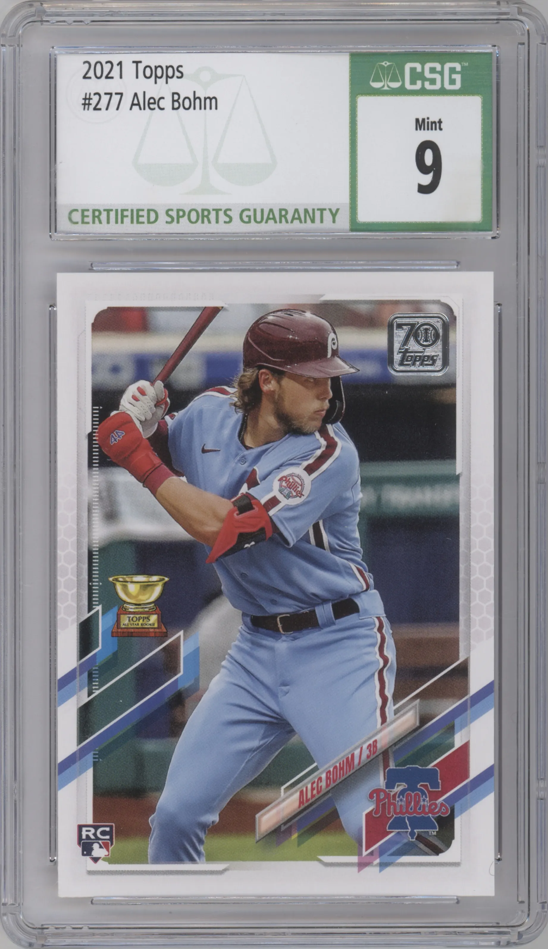 2021 Topps Series 1 Alec Bohm CGC 9