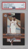 LeBron James from the 2003-04 Upper Deck set graded by PSA and given an overall grade of 9.