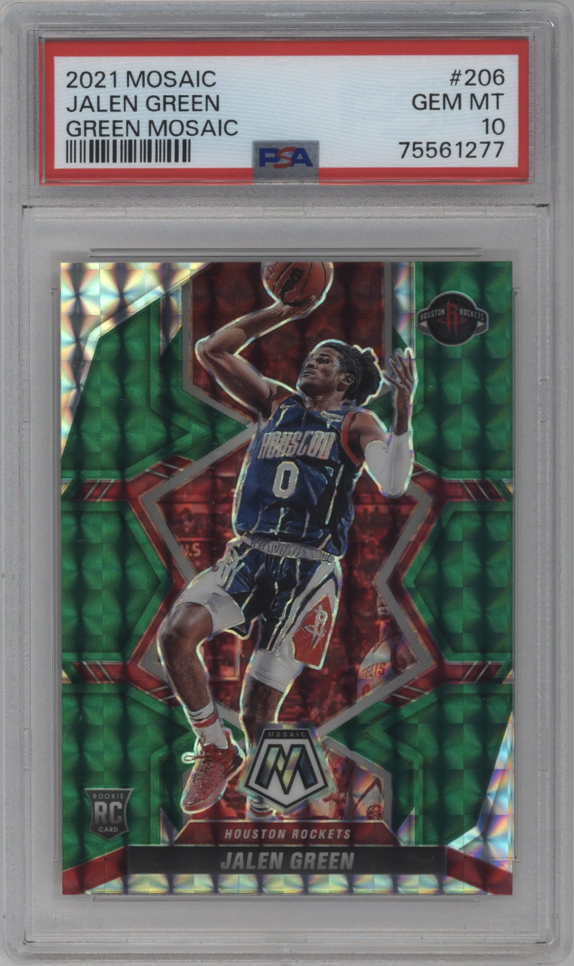 2021 Panini Mosaic Jalen Green Green Mosaic PSA 10