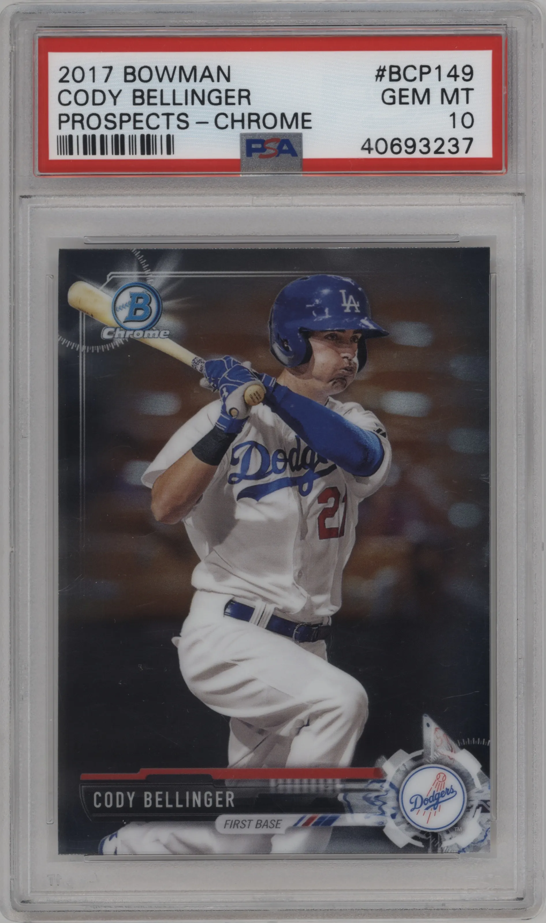 2017 Bowman Chr.Pros. Cody Bellinger #BCP149 PSA 10