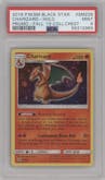 Charizard from the 2019 Pokemon S&M  set featuring a 2019 Fall Collectors Chest parallel graded by PSA and given an overall grade of 9.