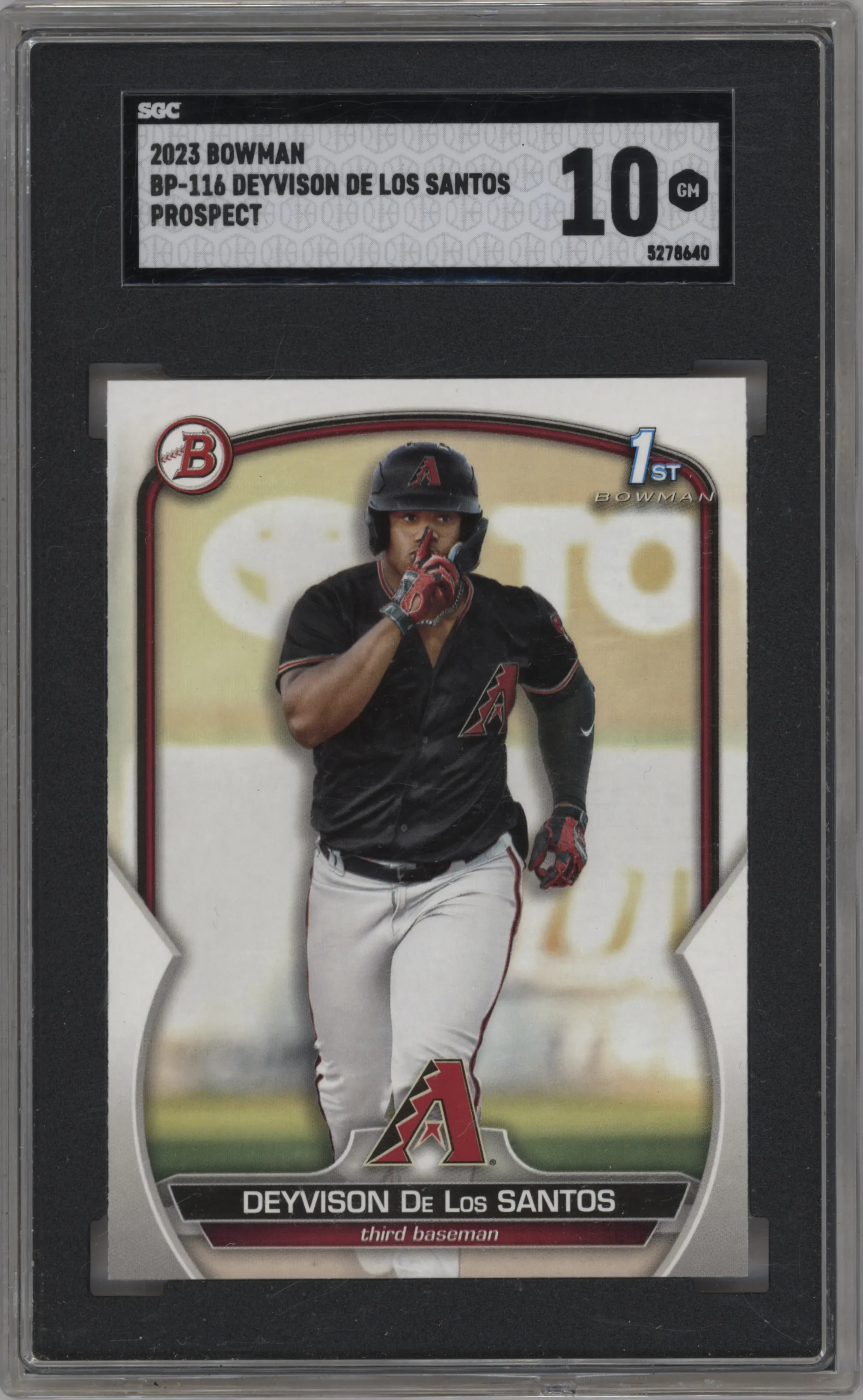 2023 Bowman Prospect Deyvison De Los Santos #BP-116 SGC 10