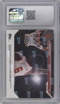 Bronny James from the 2023-24 Bowman U Now set graded by CSG and given an overall grade of 10.