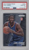 Joel Embiid from the 2014-15 Panini Prizm set graded by PSA and given an overall grade of 10.