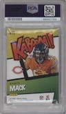 Khalil Mack from the 2021 Panini Absolute set featuring a Gold parallel graded by PSA and given an overall grade of 10.