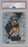 Jordan Love from the 2020 Panini Mosaic set featuring a No Huddle Silver parallel graded by PSA and given an overall grade of 10.