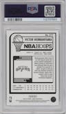 Victor Wembanyama from the 2023-24 Panini NBA Hoops set graded by PSA and given an overall grade of 10.