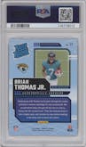 Brian Thomas Jr. from the 2024 Donruss set graded by PSA and given an overall grade of 10.