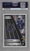 Josh Downs from the 2023 Panini Obsidian set featuring a Electric Etch Deep Sea Mojo parallel graded by PSA and given an overall grade of 9.
