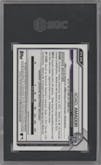 Adael Amador from the 2021 Bowman set featuring a Blue Refractor  parallel graded by SGC and given an overall grade of 9.5.