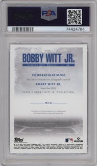 Bobby Witt Jr. from the 2022 Topps X Bobby Witt Jr. Crown Collection set graded by PSA and given an overall grade of 9.