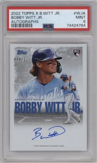 Bobby Witt Jr. from the 2022 Topps X Bobby Witt Jr. Crown Collection set graded by PSA and given an overall grade of 9.